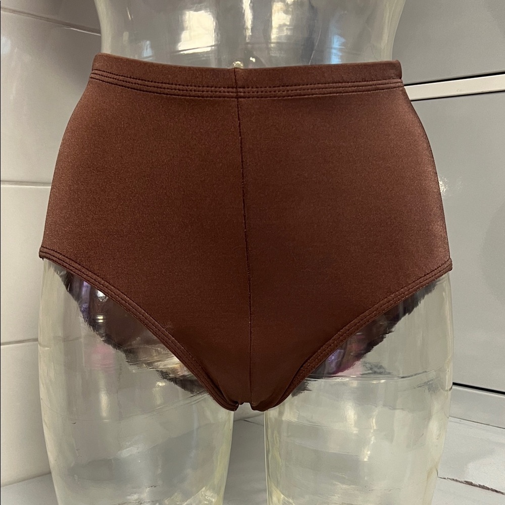MStevens Dark Brown Spandex Dance Briefs S NWOT